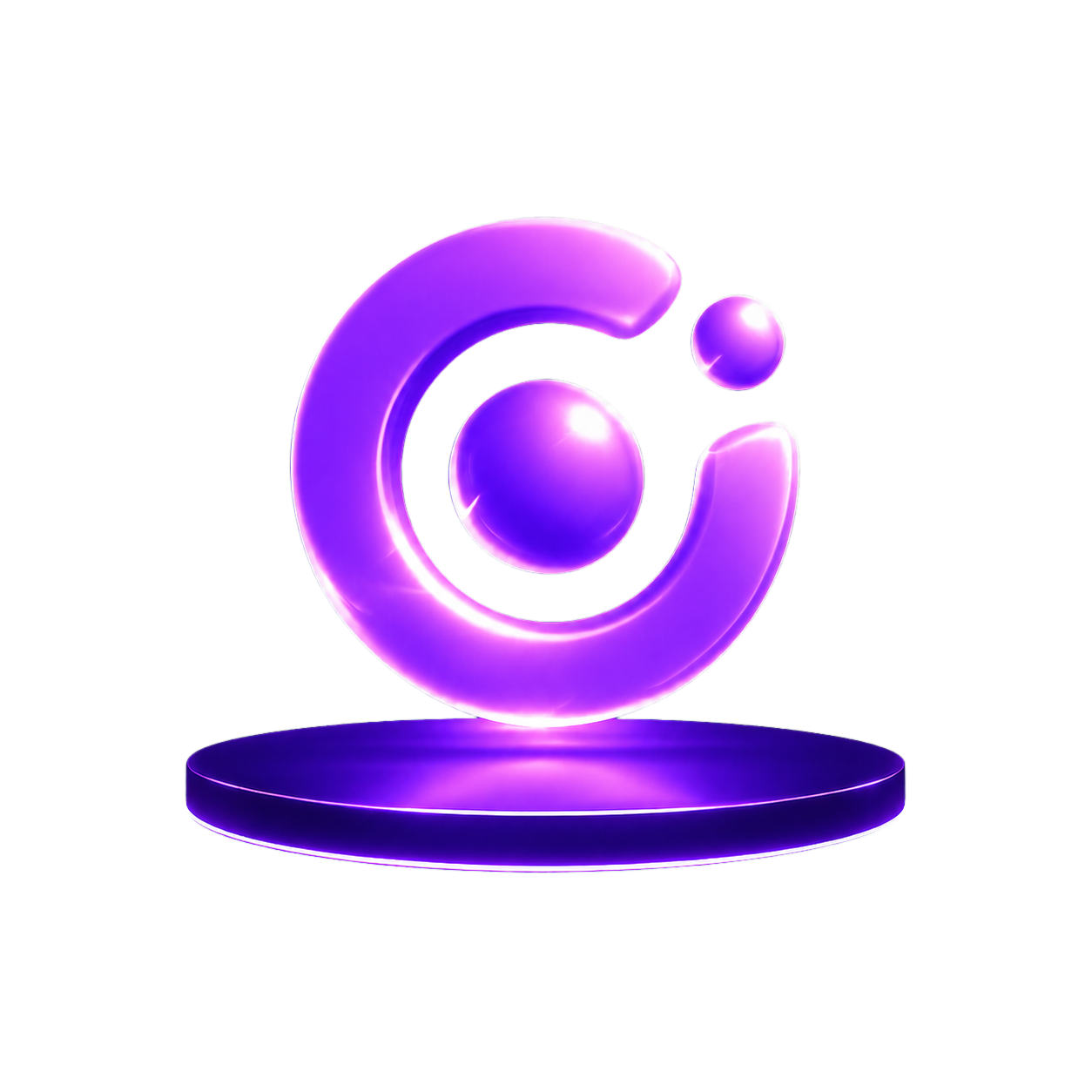 Símbolo de Colmena iluminado en color violeta